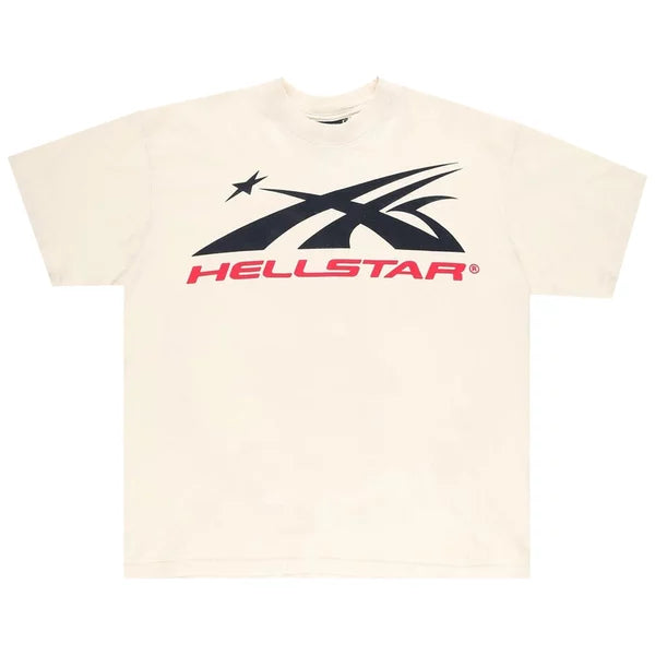 Hellstar Gel Sport Logo T-Shirt 'White/Red'