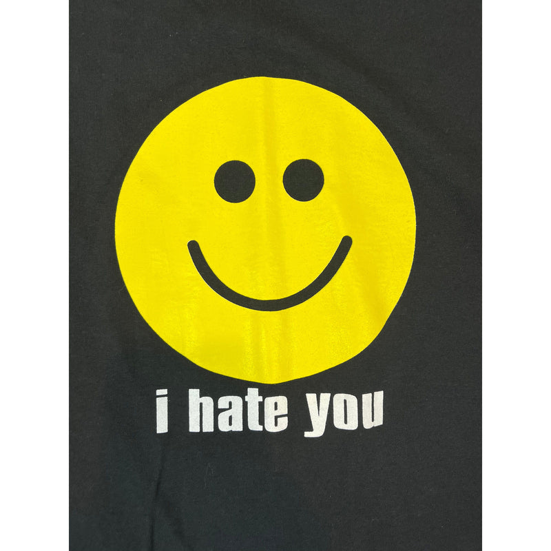 (00s) I Hate You Smiley Face Irony Cartoon T-Shirt