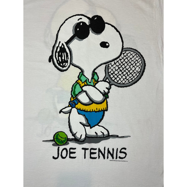 (90s) Snoopy 'Joe Tennis' Peanuts Cartoon Double Sided T-Shirt