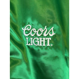 (90s) Coors Light Beer Kelly Green Satin Jacket