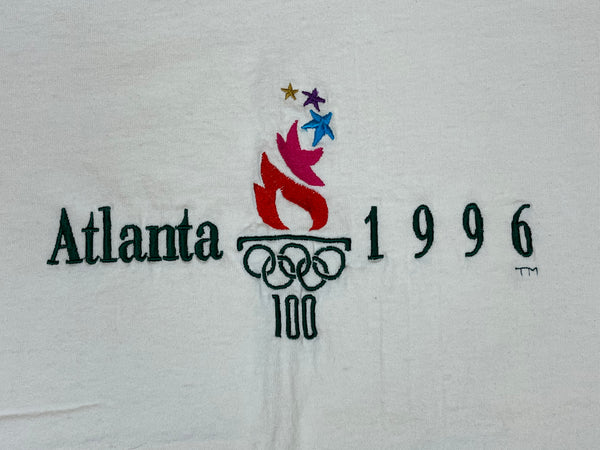 (1996) Atlanta 1996 Olympic Centennial Torch Embroidered T-Shirt