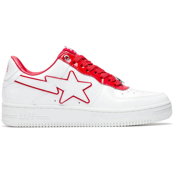 A Bathing Ape Bape Sta Patent Leather White Red