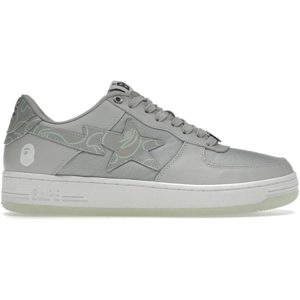 A Bathing Ape Bape Sta Text Code Camo Grey