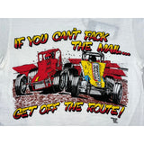 (80s) Sprint Car Dirt Track Mail Racing Pun White T-Shirt m