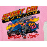 (1990) Mud, Sweat, & Gears Sprint Car Dirt Racing Light Pink T-Shirt m