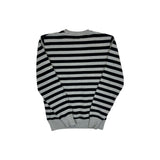 (00s) Carhartt Outerwear Black Gray Striped Crewneck