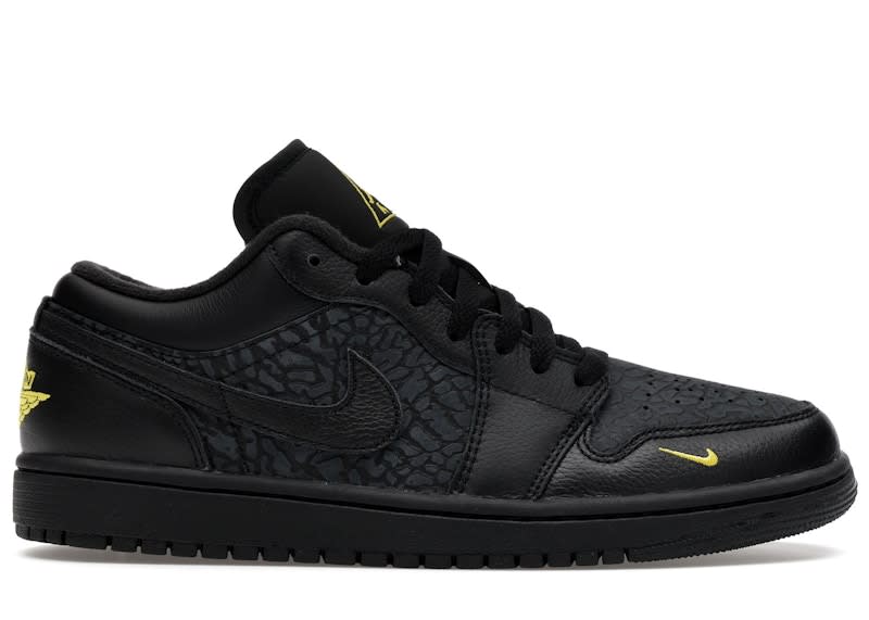 SP14800 Jordan 1 Low Black Elephant Print