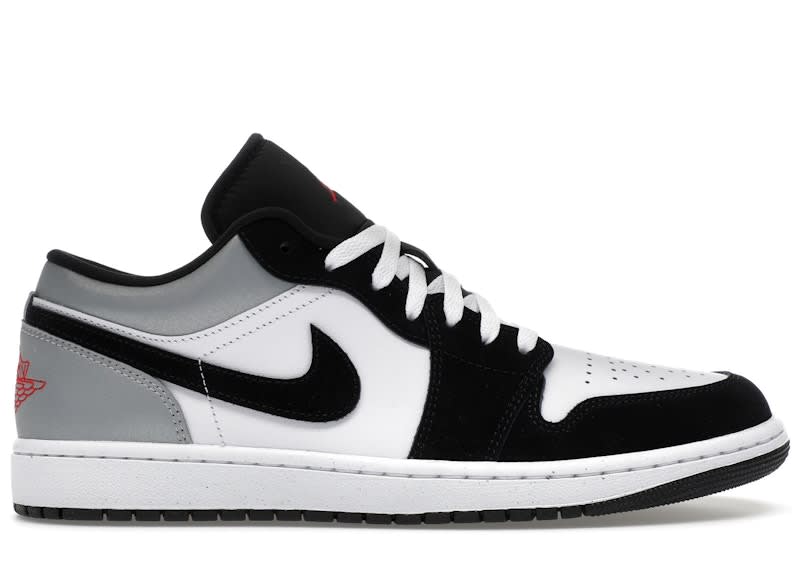 SP7385 Jordan 1 Low SE White Fire Red Black Matte Silver