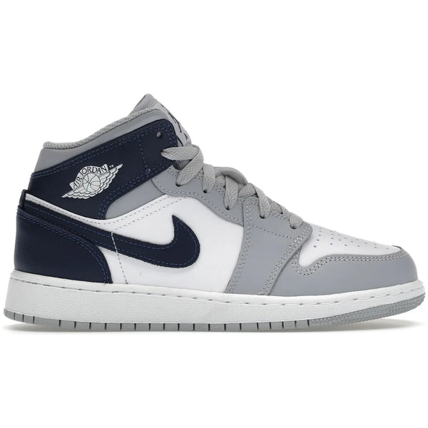 Jordan 1 Mid Wolf Grey Midnight Navy (GS)