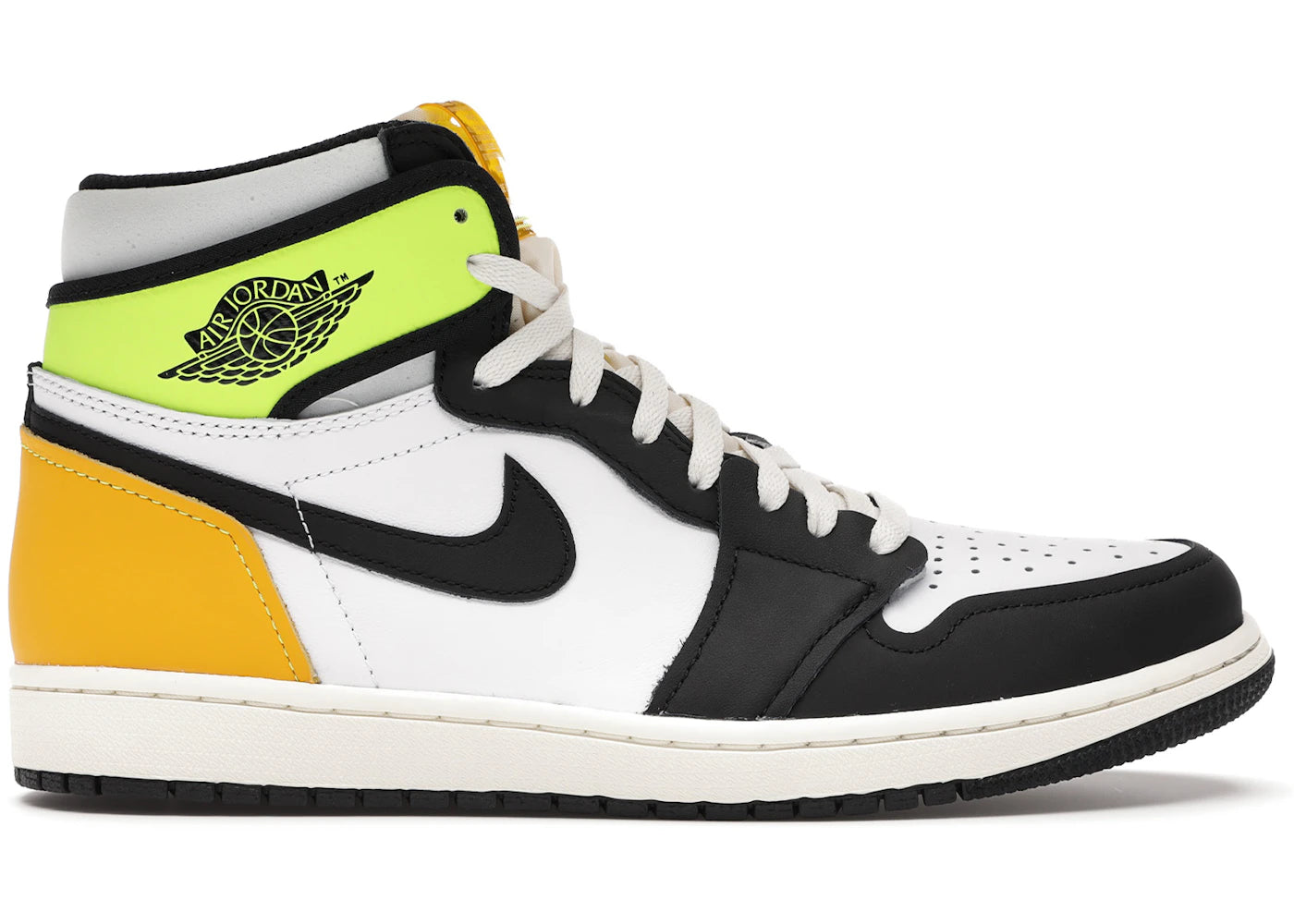 SP2186 Jordan 1 Retro High White Black Volt University Gold