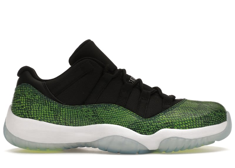 SP15204 Jordan 11 Retro Low Green Snakeskin