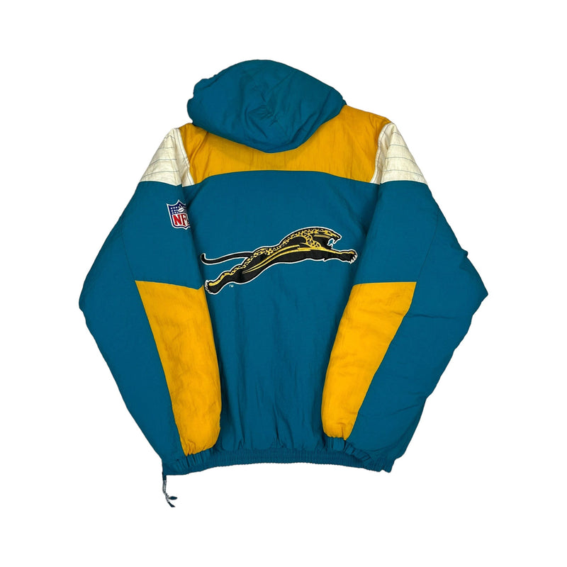 (90s) Jacksonville Jaguars NFL 'Banned Logo' Starter Puffer Jacket