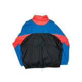 (90s) Adidas Blue/Infrared Colorblock Windbreaker w/ hood