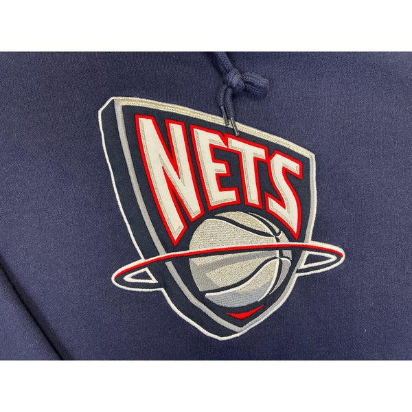 (00s) New Jersey Nets Embroidered NBA Logo Reebok Hoodie