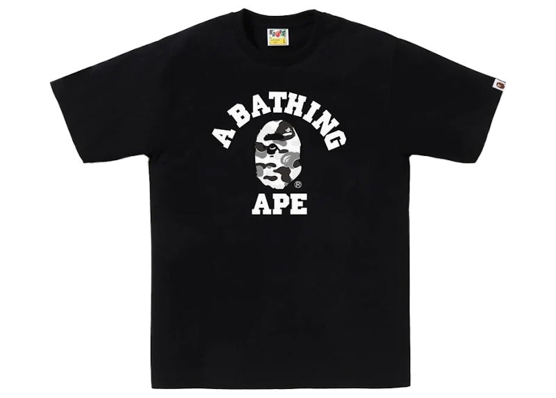 SP13988 BAPE ABC Camo College Tee Black/Grey