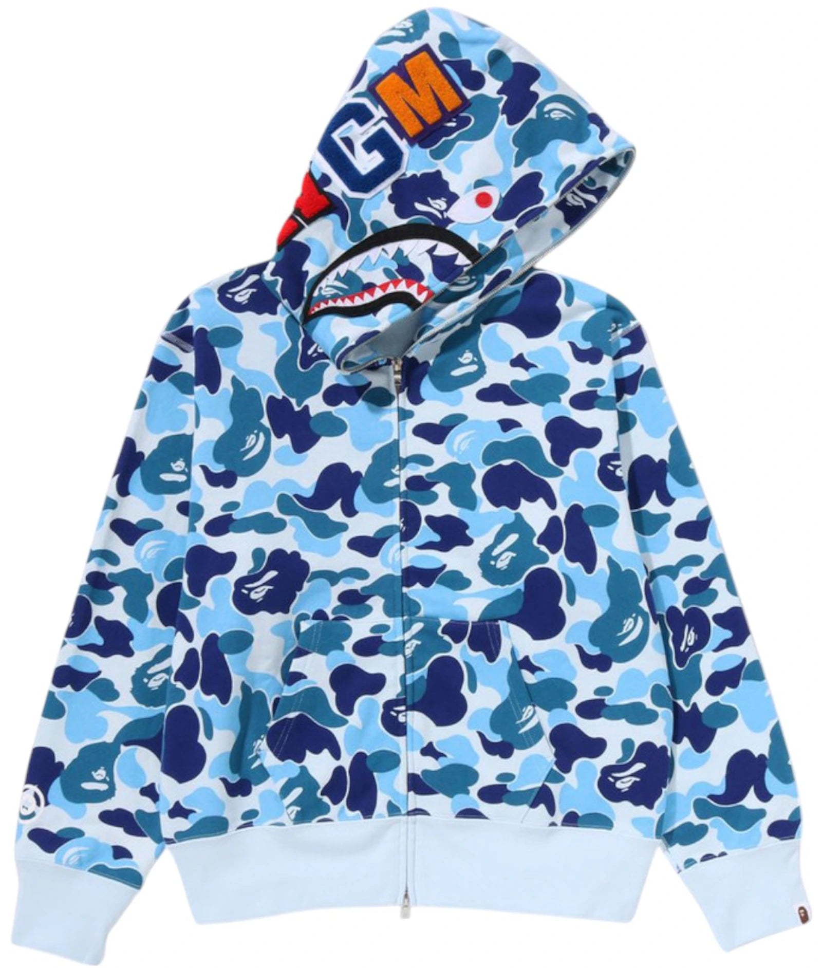 BAPE Women's ABC Camo Shark Full Zip Hoodie Blue