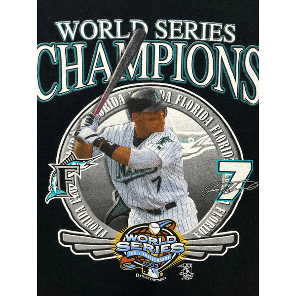 (2003) Ivan Rodriguez 2003 World Series Florida Marlins Photo T-Shirt
