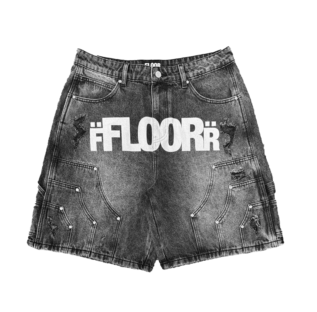 SP6288 Floor 914 Black Wash Uniform Jorts