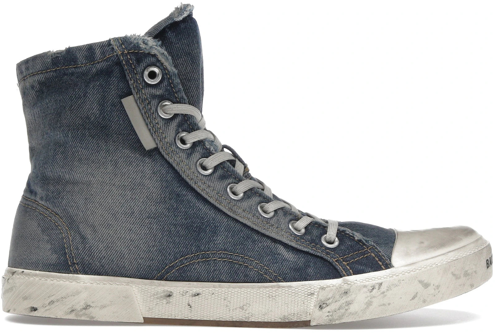Balenciaga Paris High Top Blue Destroyed Denim