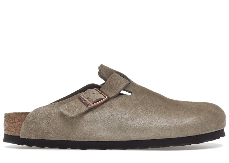 SP10319 Birkenstock Boston Soft Footbed Suede Taupe