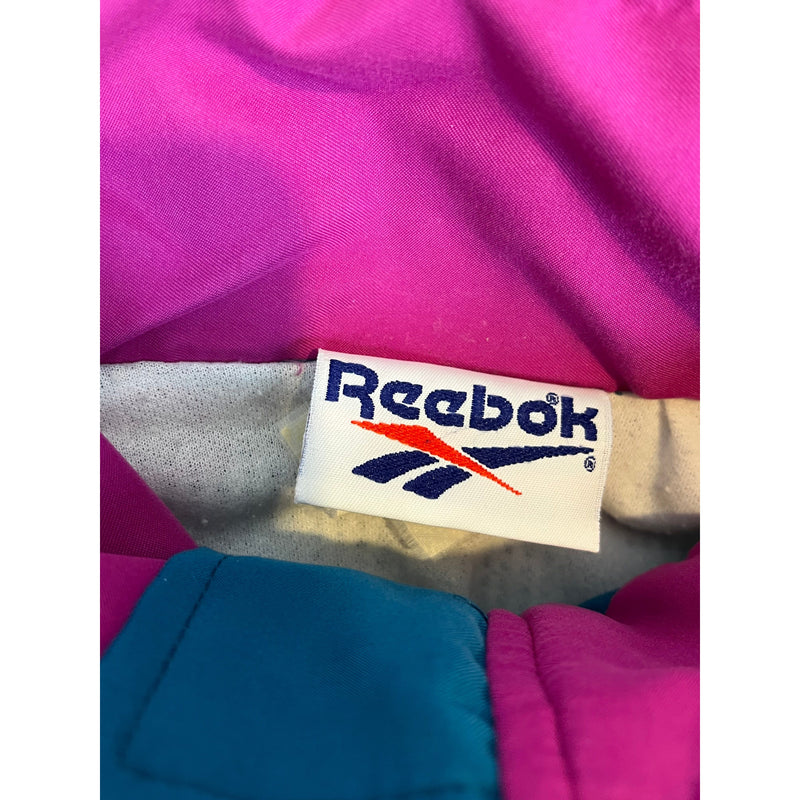 (90s) Reebok Aqua Berry Colorblock Lined Windbreaker