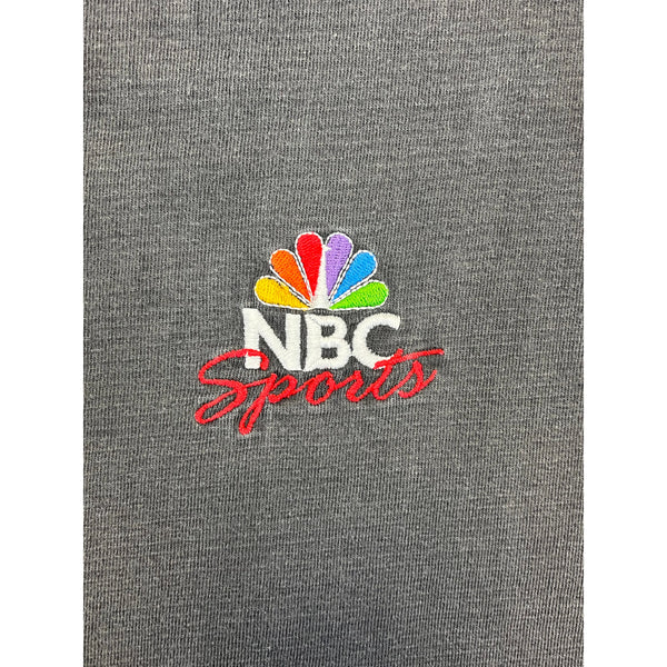 (90s) NBC Sports Basketball TV Channel Faded Black T-Shirt