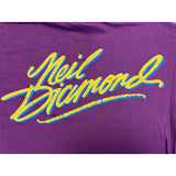 (80s) Neil Diamond On Tour Concert Maroon T-Shirt