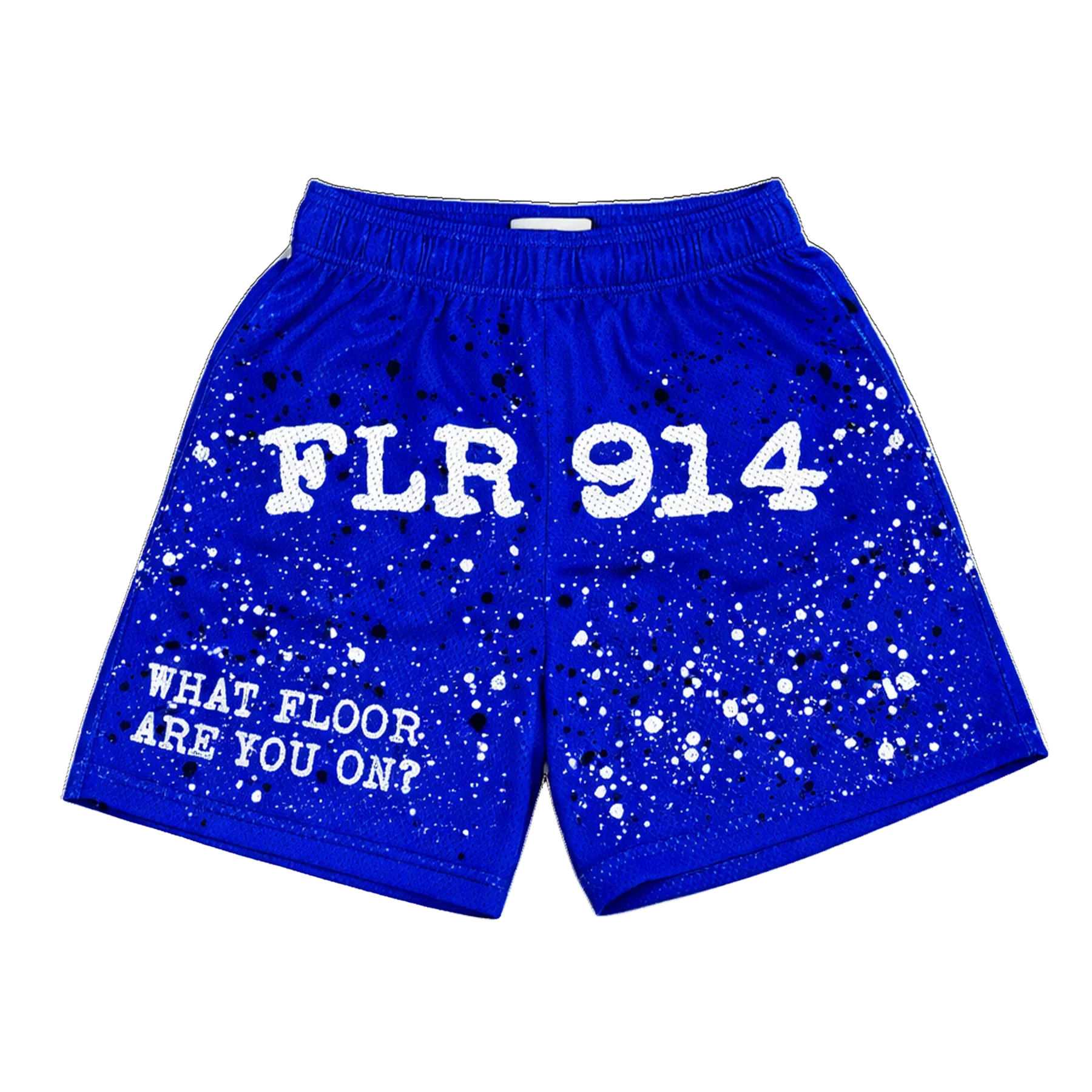 SP6295 Floor 914 Blue Splatter Shorts