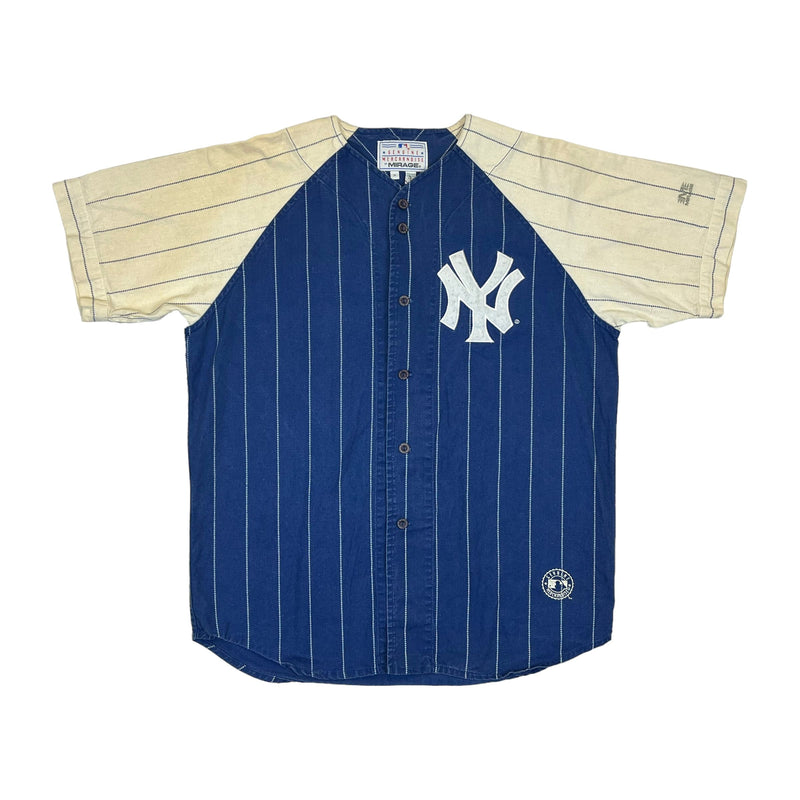 (90s) New York Yankees Mirage Pinstripe Derek Jeter Jersey