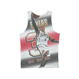 (modern) Allen Iverson Mitchell & Ness 76ers Big Print Tank Top