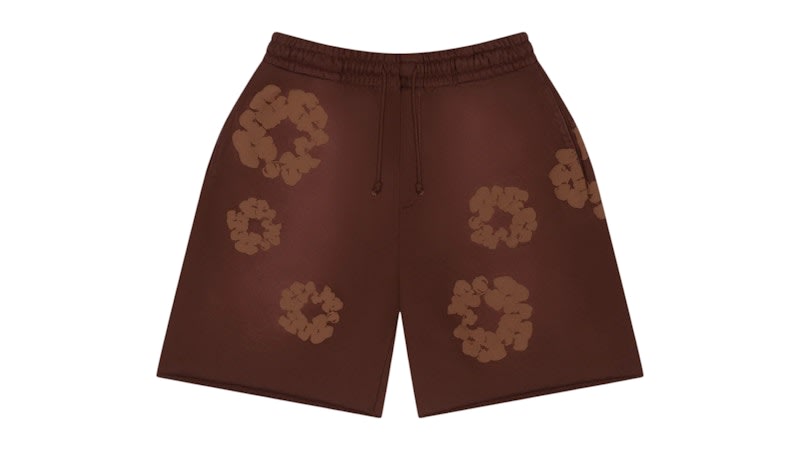 SP9080 Denim Tears Mono Cotton Wreath Sweat Shorts Brown