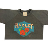 (1991) Harley Davidson 3D Emblem Rose Crewneck