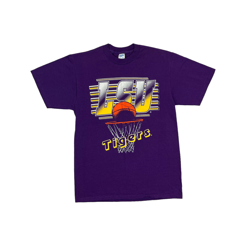 (90s) LSU Tigers Basketball Purple NCAA T-Shirt