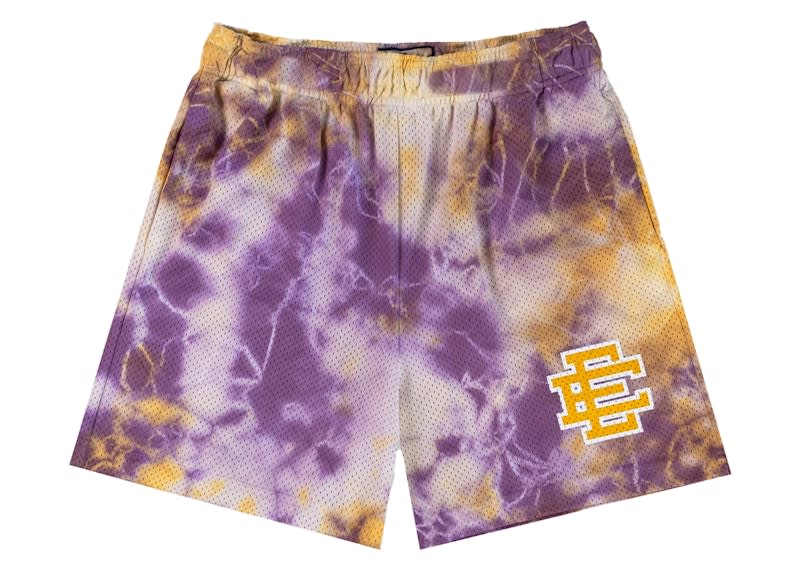 SP13237 Eric Emanuel EE Basic Short Purple Tie Dye/Yellow