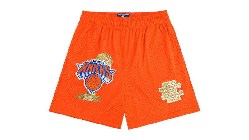 SP14477 Eric Emanuel x New York Knicks Champ Shorts Orange/Gold