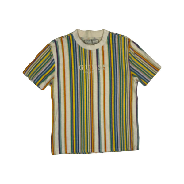 (modern) Guess Multi Color Vertical Striped T-Shirt