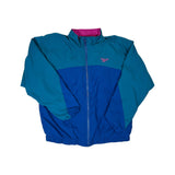 (90s) Reebok Aqua Berry Colorblock Lined Windbreaker