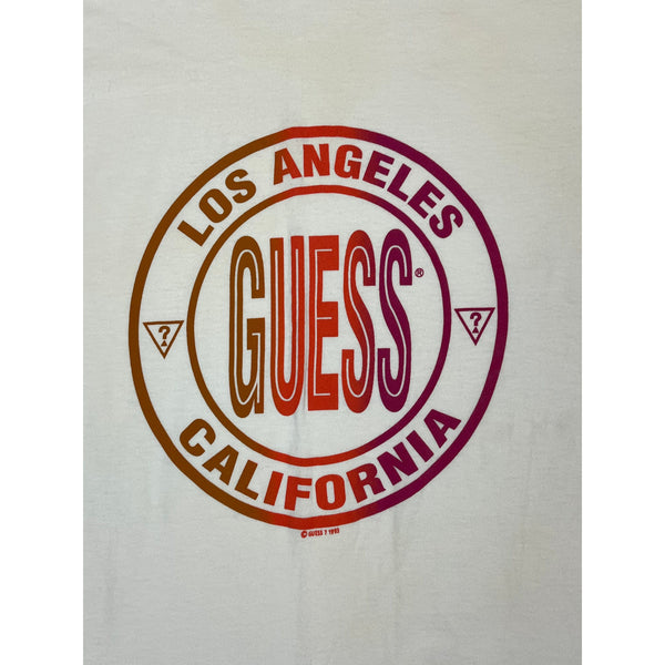 (90s) Guess Los Angeles California Hambre White T-Shirt