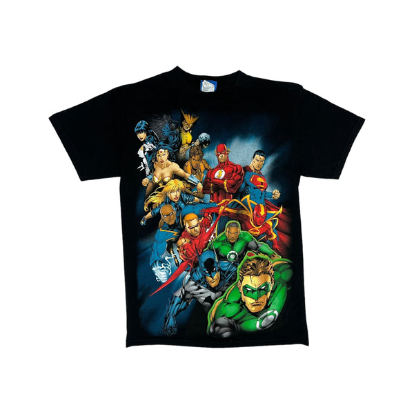 (00s) Justice League DC Superhero Big Print T-Shirt