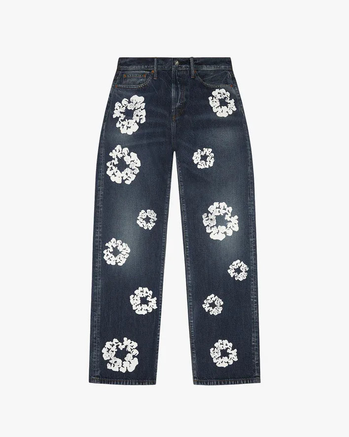 SP11355 DENIM TEARS The Cotton Wreath Baggy Denim Dark Wash
