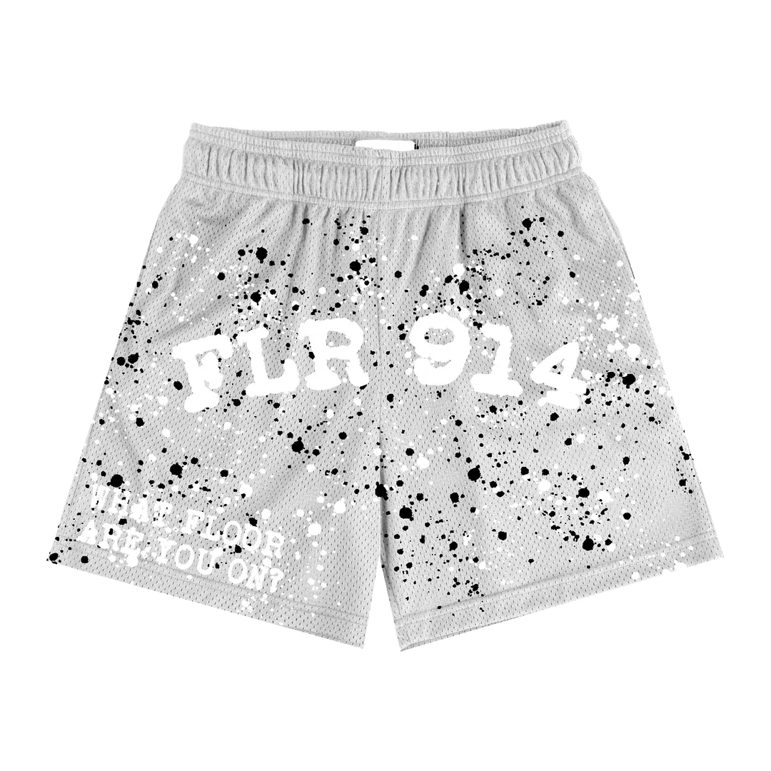 SP6304 Floor 914 Cement Grey Splatter Shorts