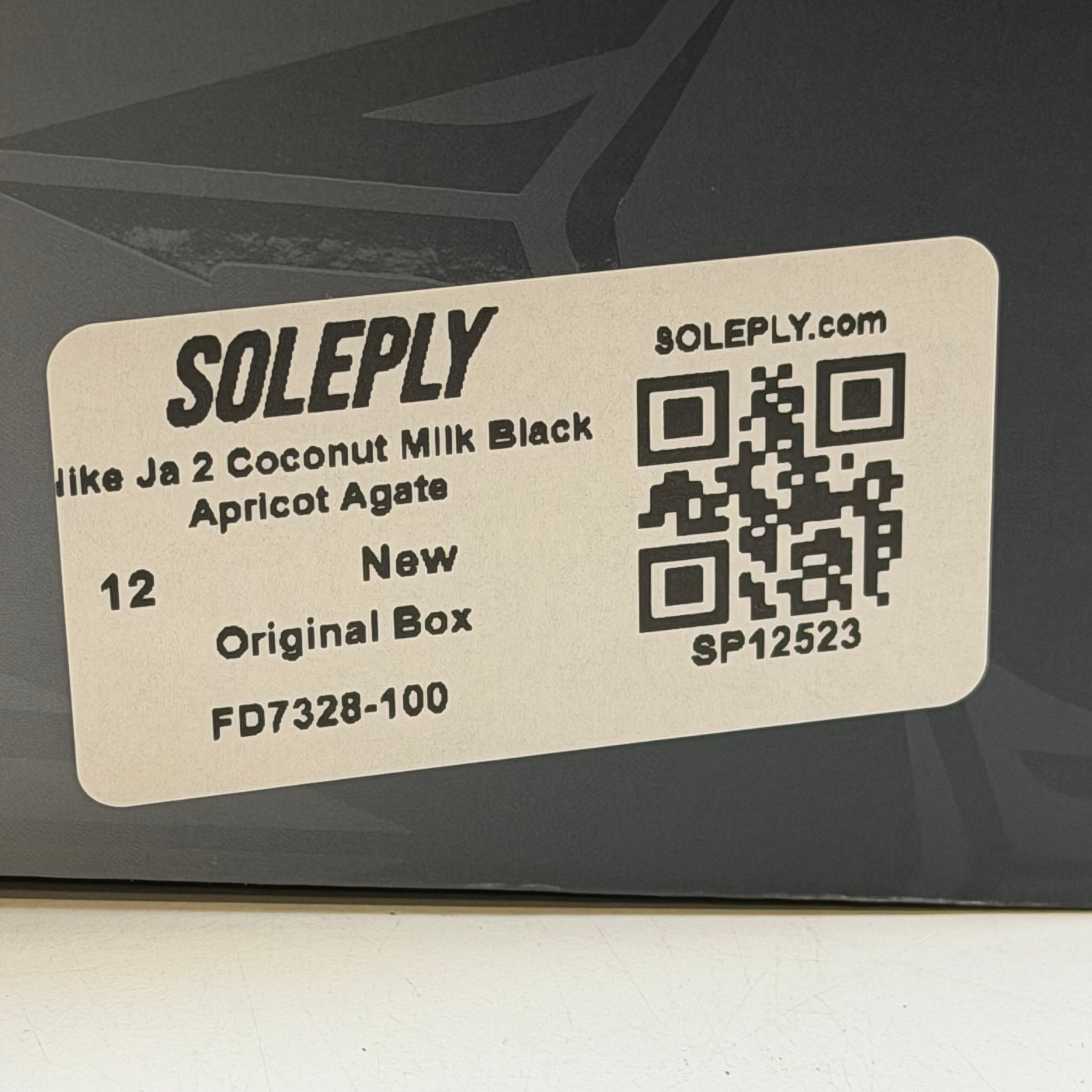 SP12523 Nike Ja 2 Coconut Milk Black Apricot Agate