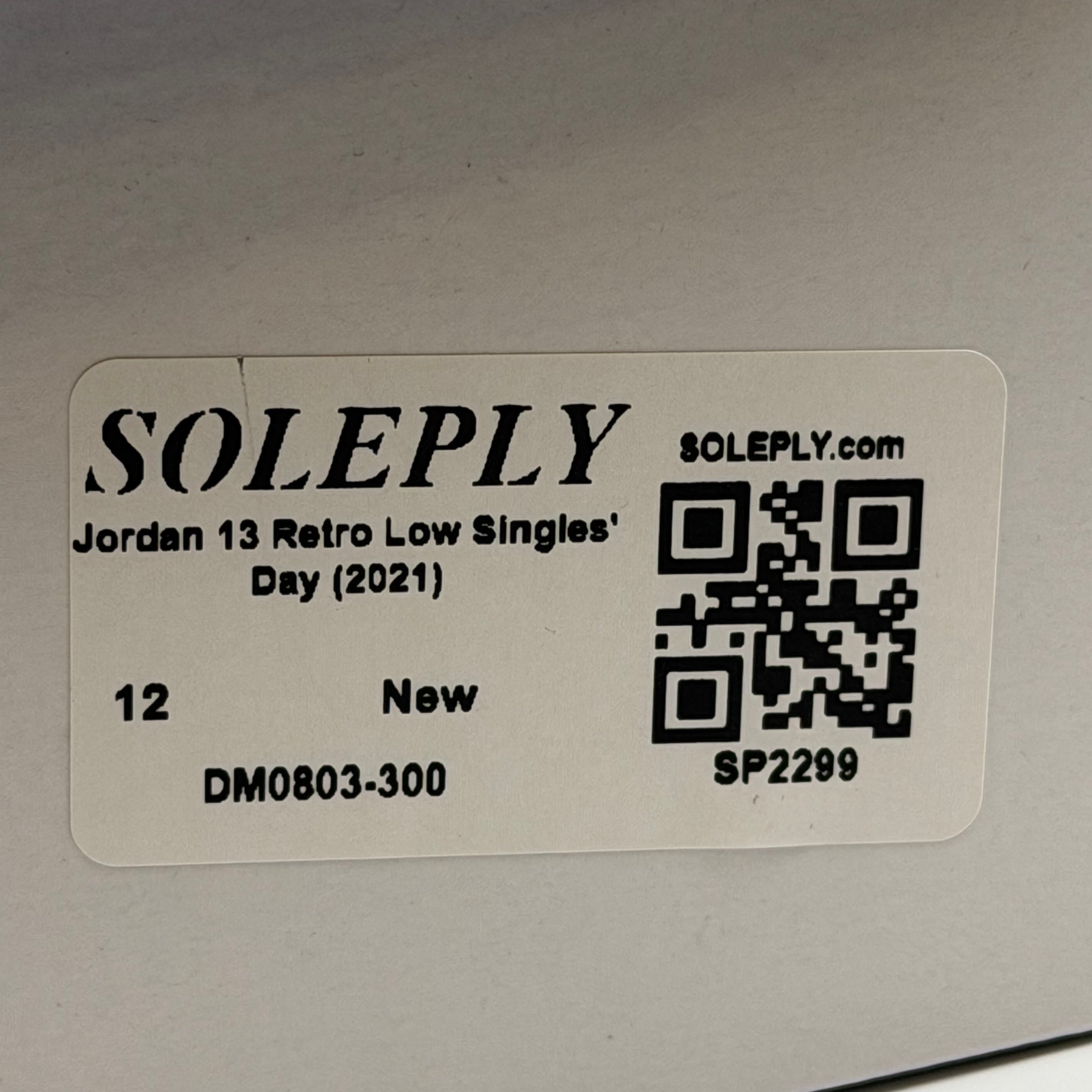 SP2299 Jordan 13 Retro Low Singles' Day (2021)