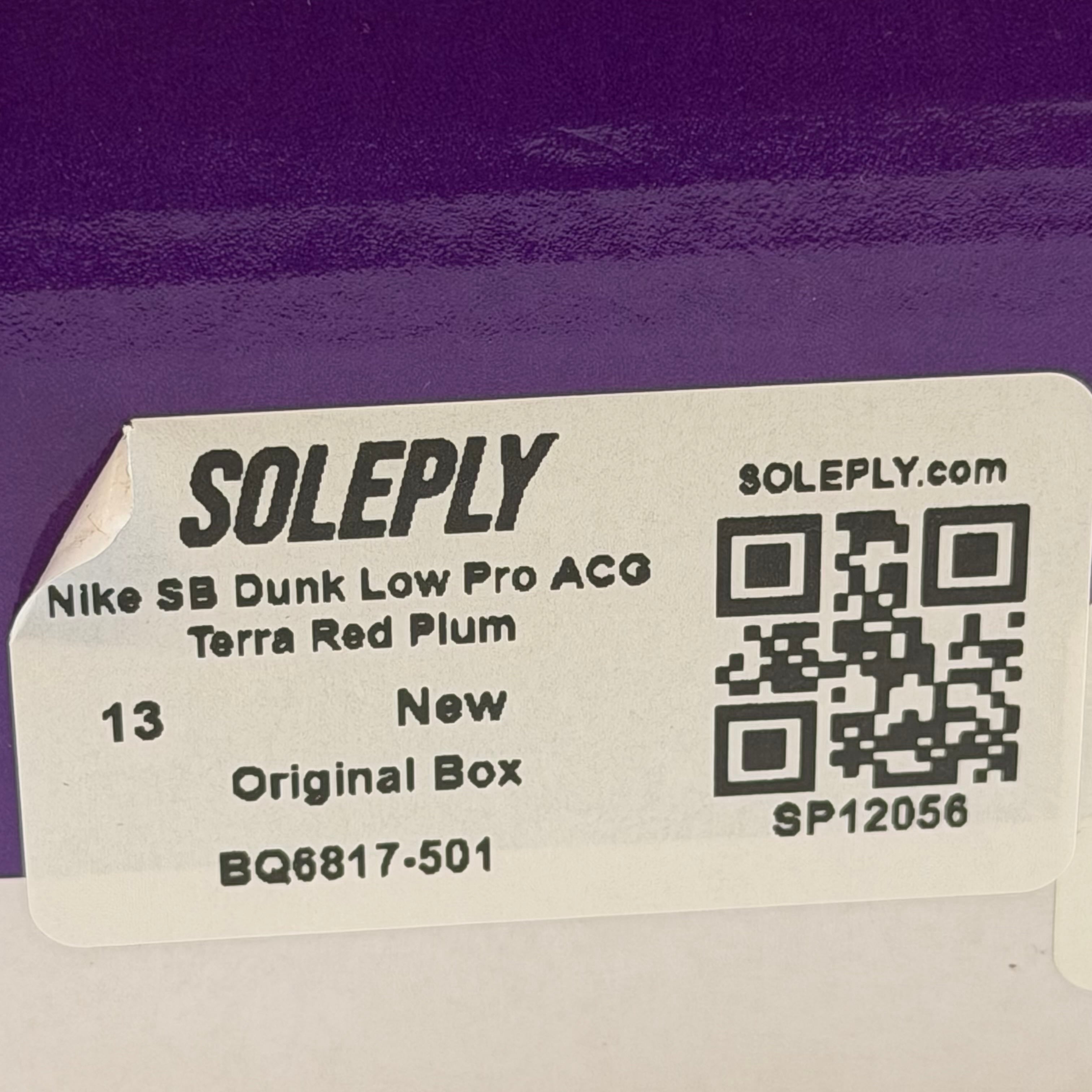 SP12056 Nike SB Dunk Low Pro ACG Terra Red Plum