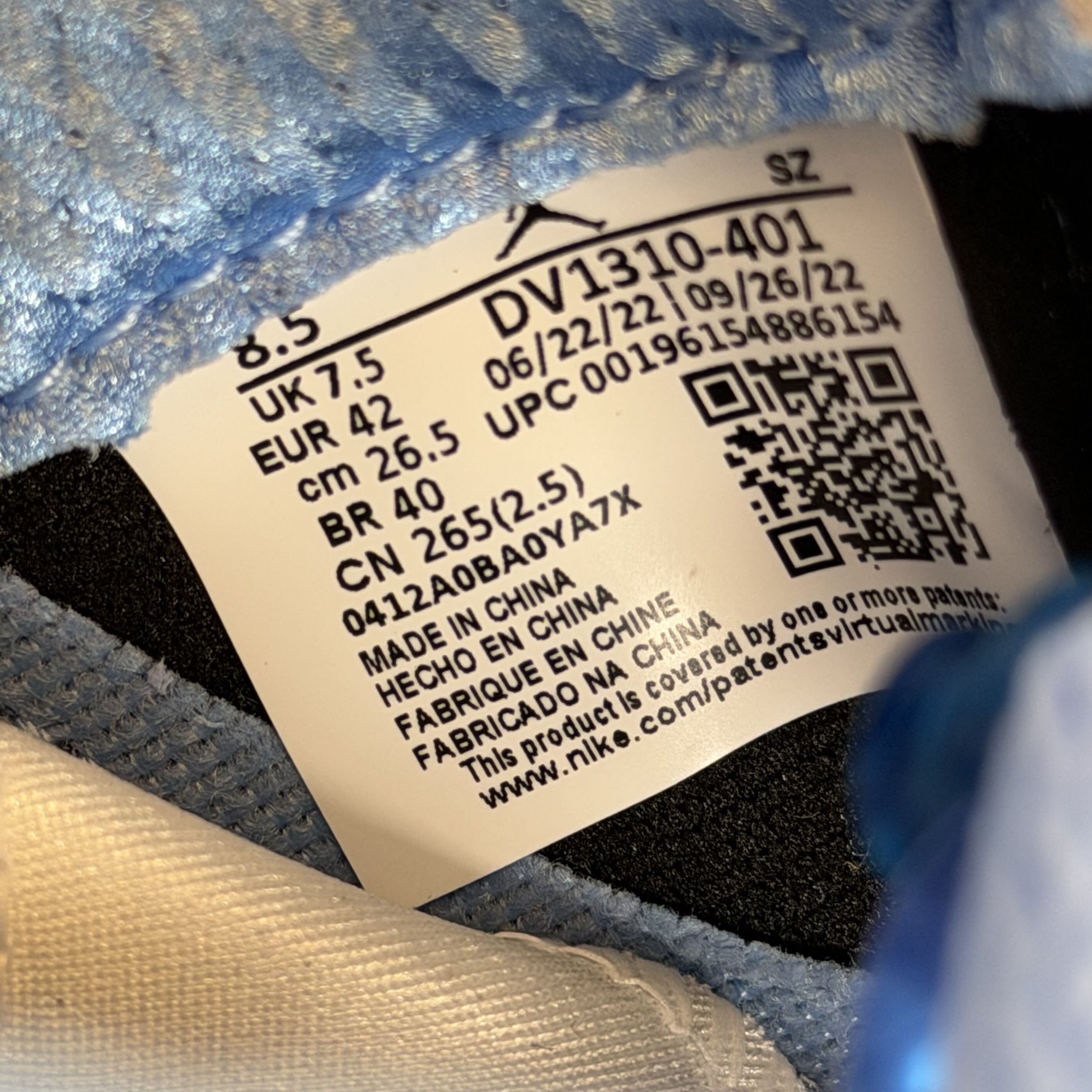SP6511 Jordan 5 Retro UNC University Blue