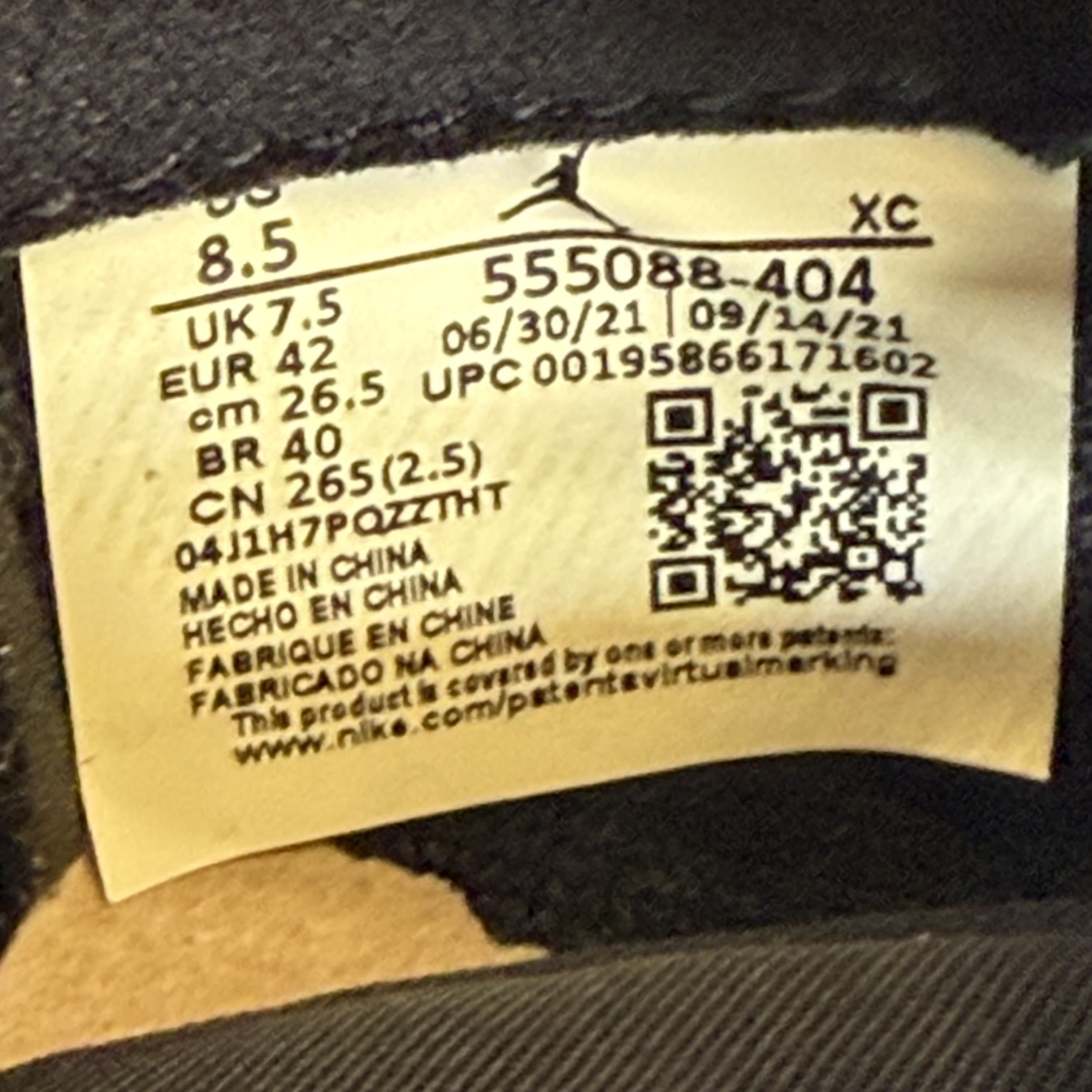 SP6497 Jordan 1 Retro High OG Dark Marina Blue