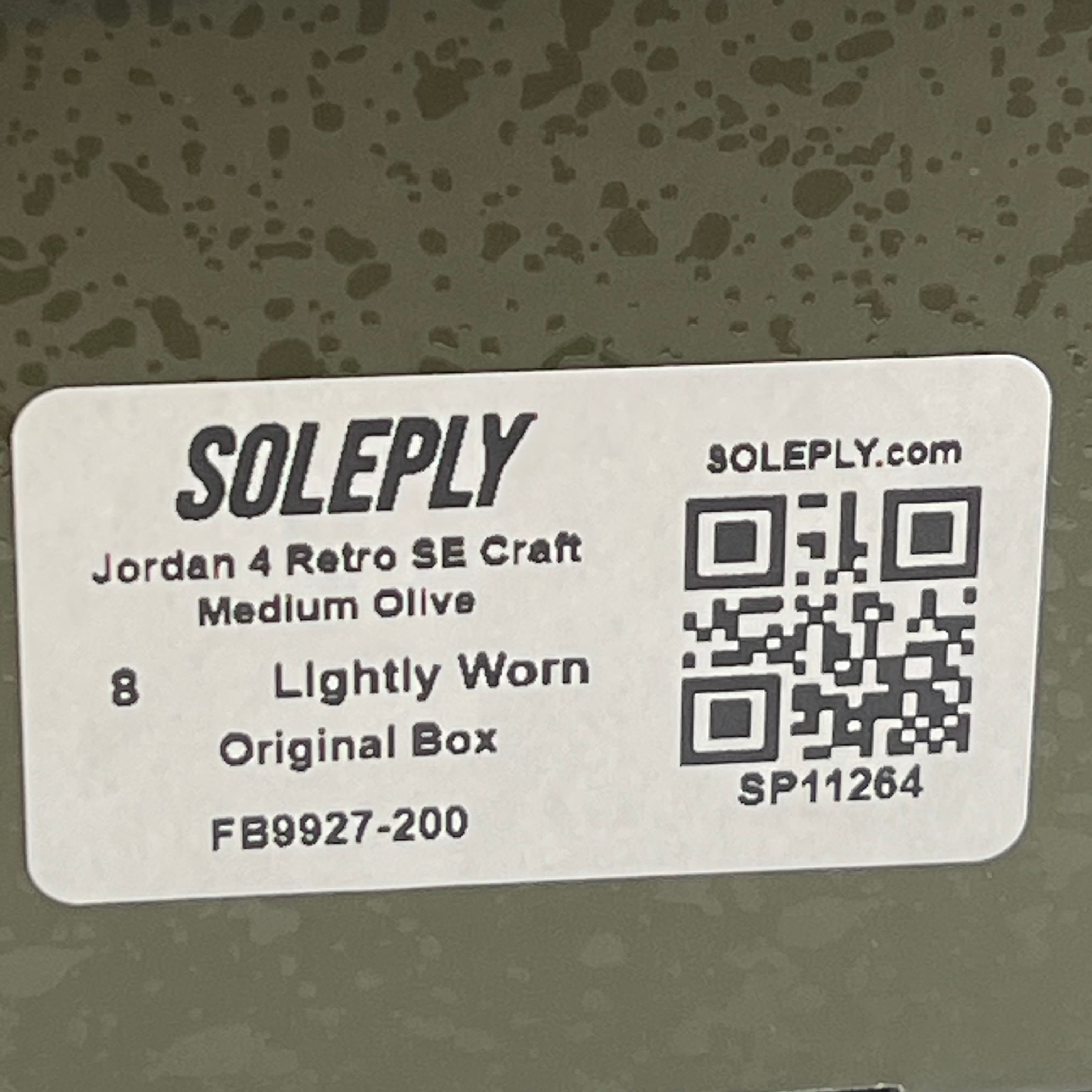 SP11264 Jordan 4 Retro SE Craft Medium Olive