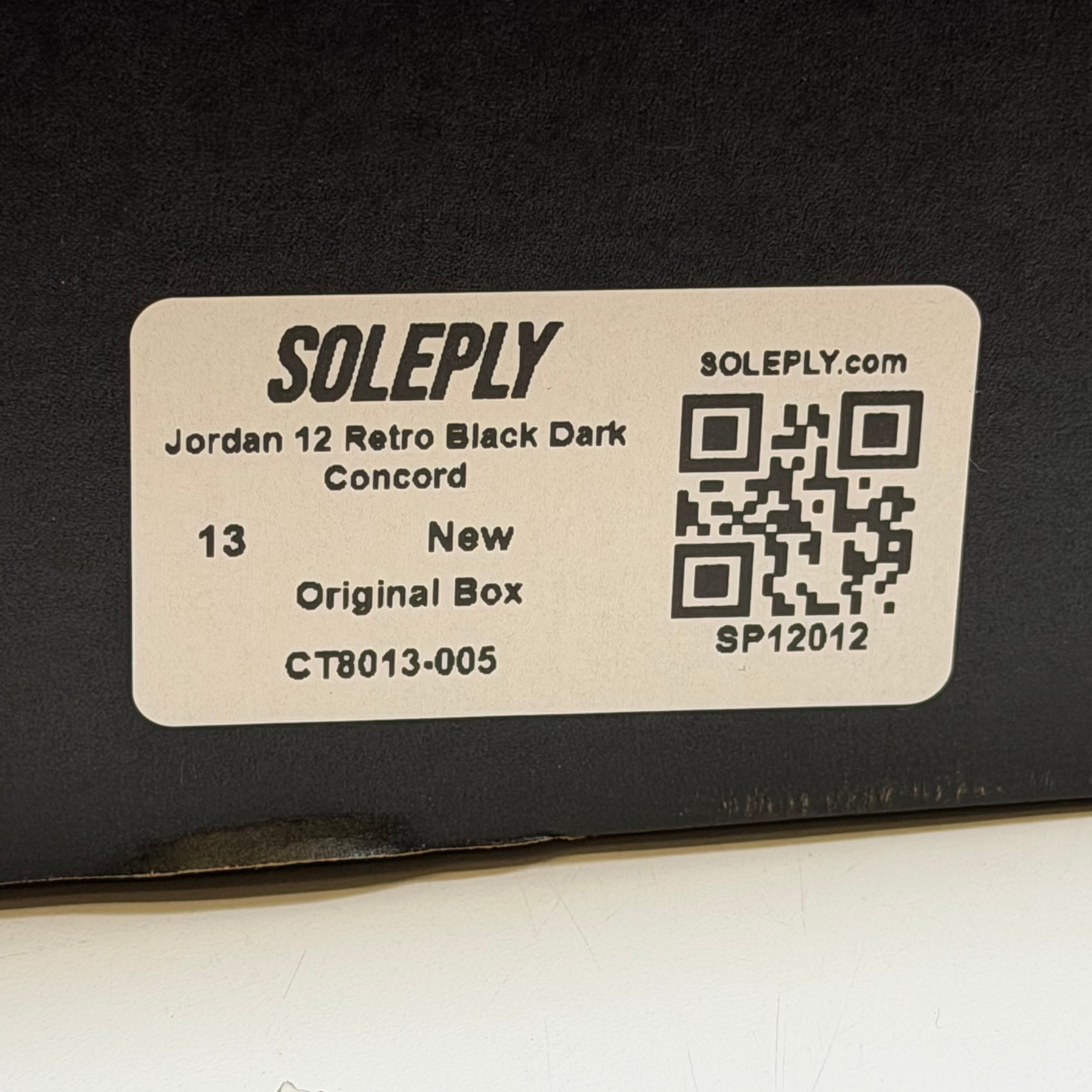 SP12012 Jordan 12 Retro Black Dark Concord