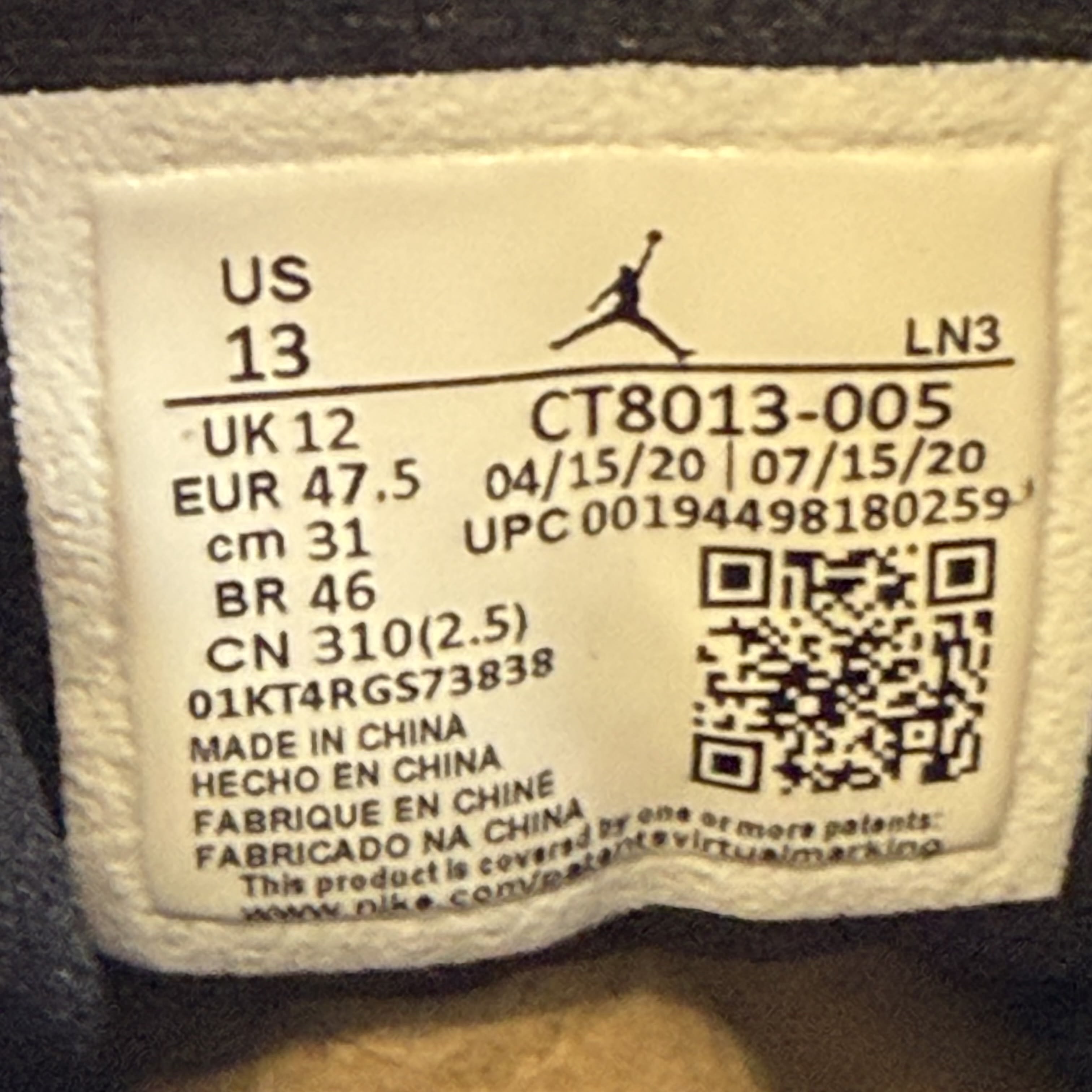 SP12012 Jordan 12 Retro Black Dark Concord