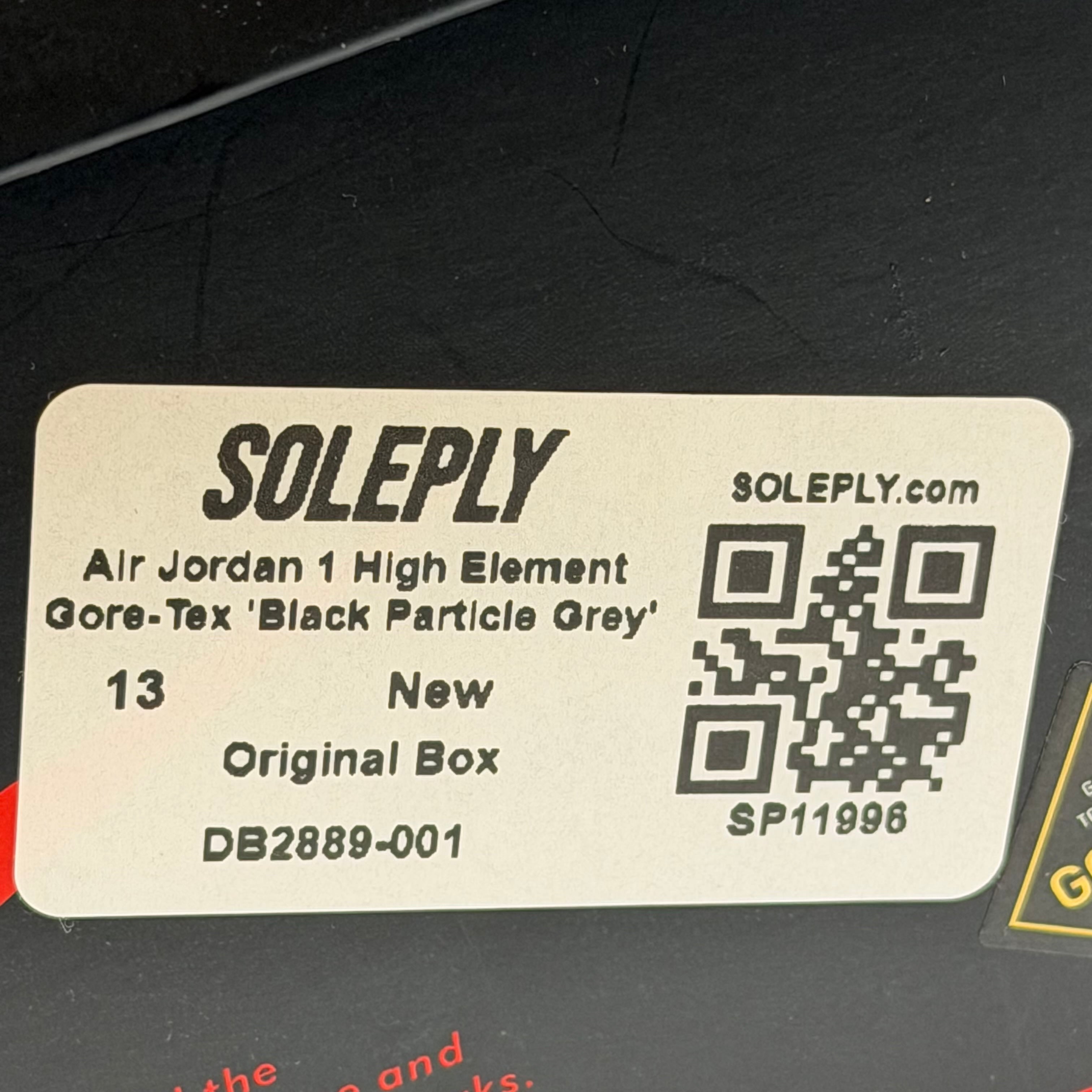 SP11996 Air Jordan 1 High Element Gore-Tex 'Black Particle Grey'